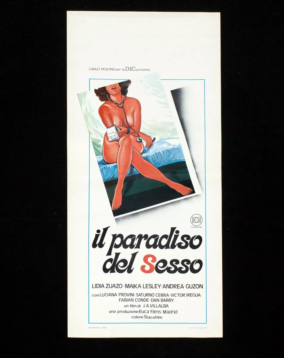 PARADISO DEL SESSO locandina poster Lidia Zuazo Porn Porno Xxx Stetoscopio AS26 eBay Immagine