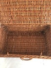 wicker picnic basket 20" vintage woven rattan suitcase style lid handmade — photo 9