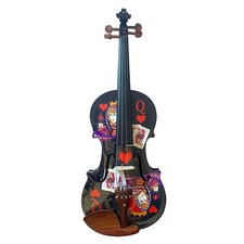 Queen of Hearts Black Violin w/ black carbon fiber bow, case, rosin, strings