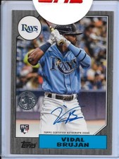 2022 Topps Series 1 1987 Topps Auto Black Vidal Brujan /199 RC #87BA-VB - Rays