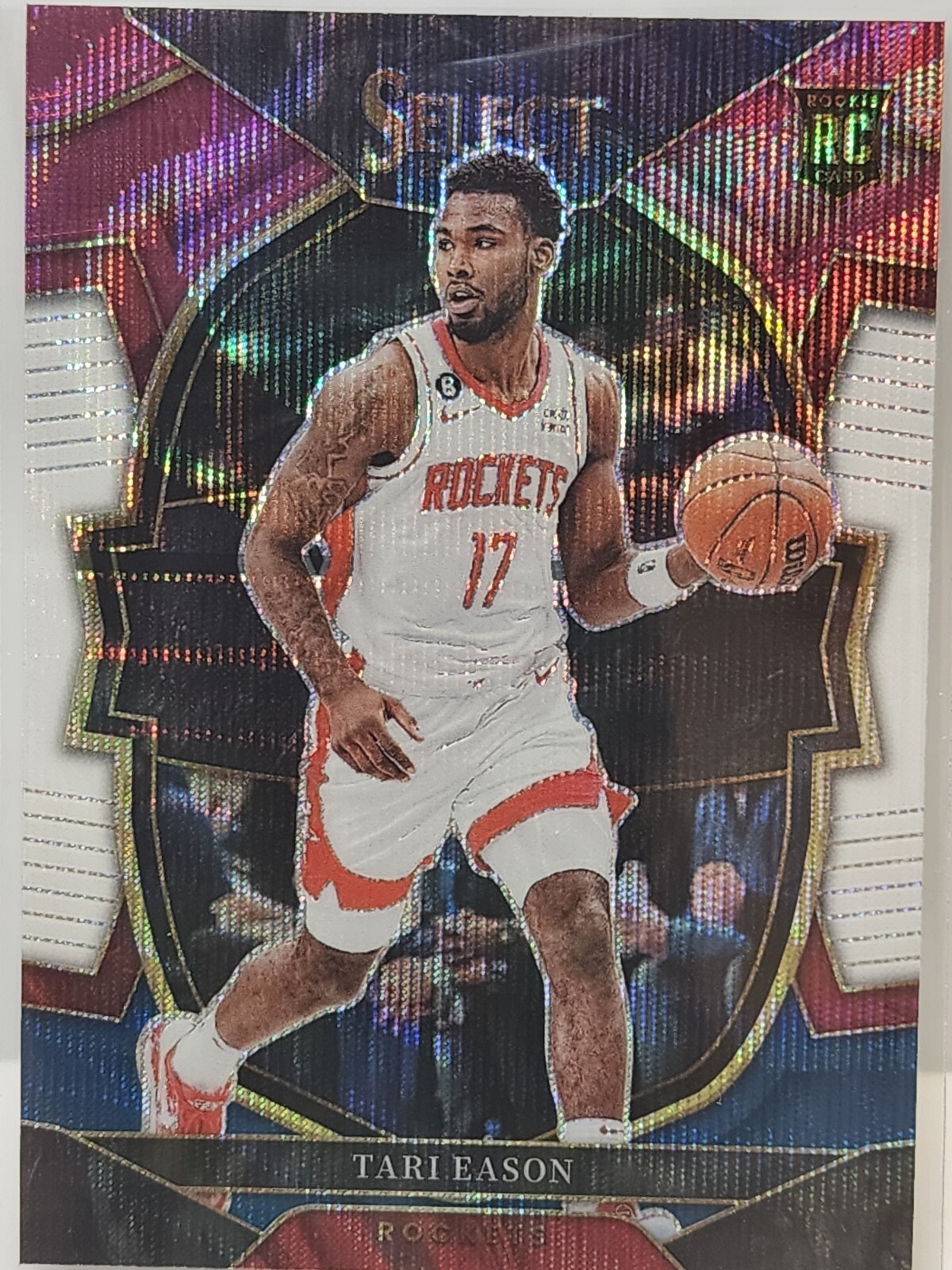 2022-23 Panini Select Tari Eason #82 Tri-Color Prizms Rookie Card Rockets