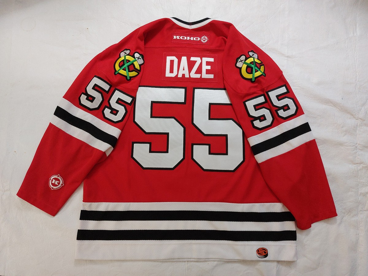 XL mens Eric Daze #55 Chicago Blackhawks Jersey red retro