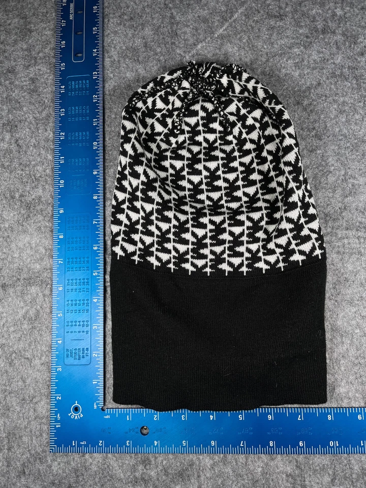 Michael Kors Gorro Toque Mujer Talla Única Negro Estampado Completo Tejido 100% Acrílico Foto 4 de 4