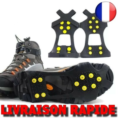 Crampons Antidérapants Pour Chaussures - Griffes Acier Pour Neige Et Verglas - Taille M/L - Pour Randonnée, Trail