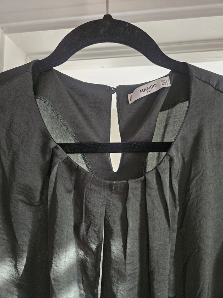 Vestido MANGO Traje Verde Talla L Foto 4 de 4