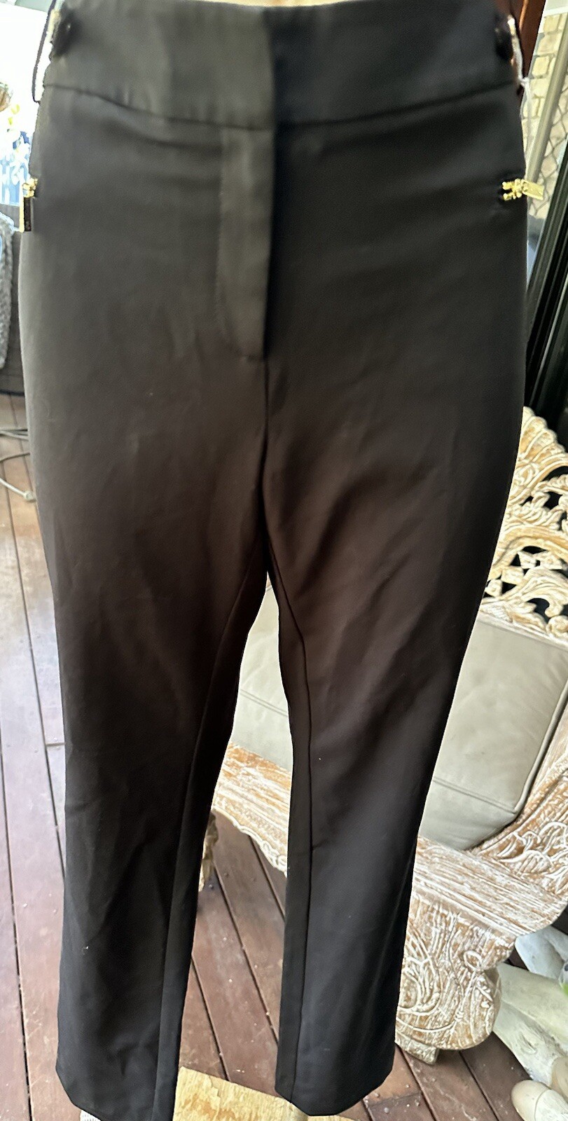 Calvin Klein Women’s Black Stretch Pants Size 8 RRP$140 BNWT image 3