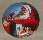 Franklin Mint Coca Cola 8" Plate Stocking Up For Santa 1994 Porcelain Christmas — photo 2