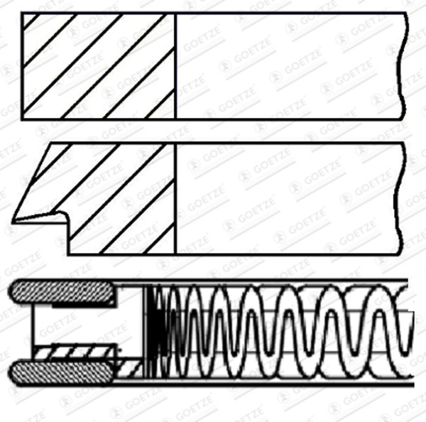 Kolbenringsatz Goetze Engine 08-424400-00 FüR Ecosport Ford Vct-image