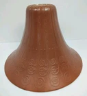 Antique Art Deco Brown Milk Glass Torchiere Floor Lamp Shade Fixture Bell Rare
