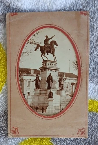 Civil War Era CDV-Washington's Statue-RICHMOND VIRGINIA 1870's-Richmond Gallery.