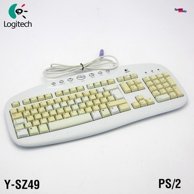 LOGITECH Y-SZ49 PS/2 KEYBOARD TASTATUR COMPUTER DE GERMAN PS2 QWERTZ ALTE OLD PC
