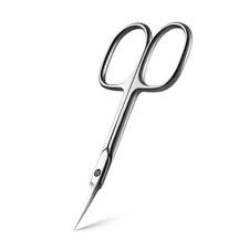 BEZOX Curved Cuticle Scissors - Precision Manicure Scissor Nail Silver 