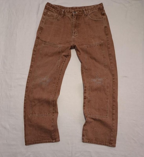 Men NVFELIX Jeans Brown Cotton M
