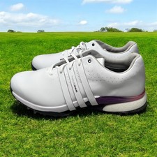 Adidas Tour 360 IE3366 Men Sz 10.5 Cloud White Shadow Fig Aurora Black Golf Shoe