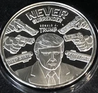 Trump 1 OZ .999 Fine Silver Round Coin NEVER SURRENDER  IN STOCK