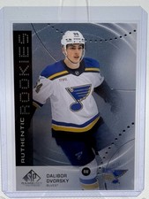 Upper Deck 2025-26 SP Game Used Dalibor Dvorsky Authentic Rookies AR-DV Blues