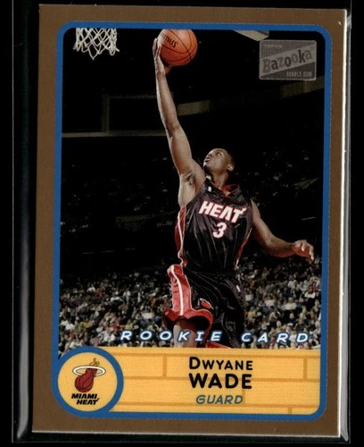 2003-04 Bazooka #252b Dwyane Wade Gold RC KE - product listing photo