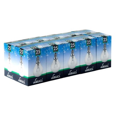 10 x Leuci Glühbirnen Tropfen 25W E14 klar Glühlampe 25 Watt warmweiß dimmbar