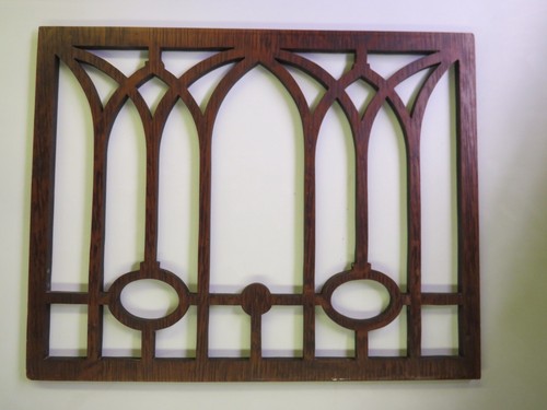 Edison Diamond Disc C-19 & C-250 Chippendale Original Phonograph Grille In Oak