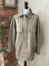 Jacket Pull & Bear Faux Leather Shacket Jacket Ladies Size M BNWT casual 