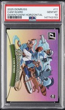 2025 PANINI DONRUSS DOWNTOWN HORIZONTAL #11 CAM WARD PSA 10