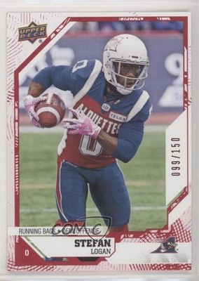2019 Upper Deck CFL Red 99/150 Stefan Logan #73 o1h