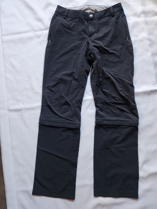 Womens Rei Convertible Hiking Pants Black Outdoor Size 0