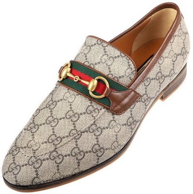 NEW GUCCI MEN'S GG SUPREME CANVAS HORSEBIT WEB LOAFER'S SHOES 7/ US 7.5
