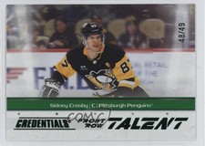 2024-25 Upper Deck Credentials Front Row Talent Green 48/49 Sidney Crosby 04x2