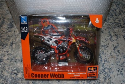 KTM SXF 450 COOPER WEBB #2 MX 1:10 Red Bull Die Cast NewRay