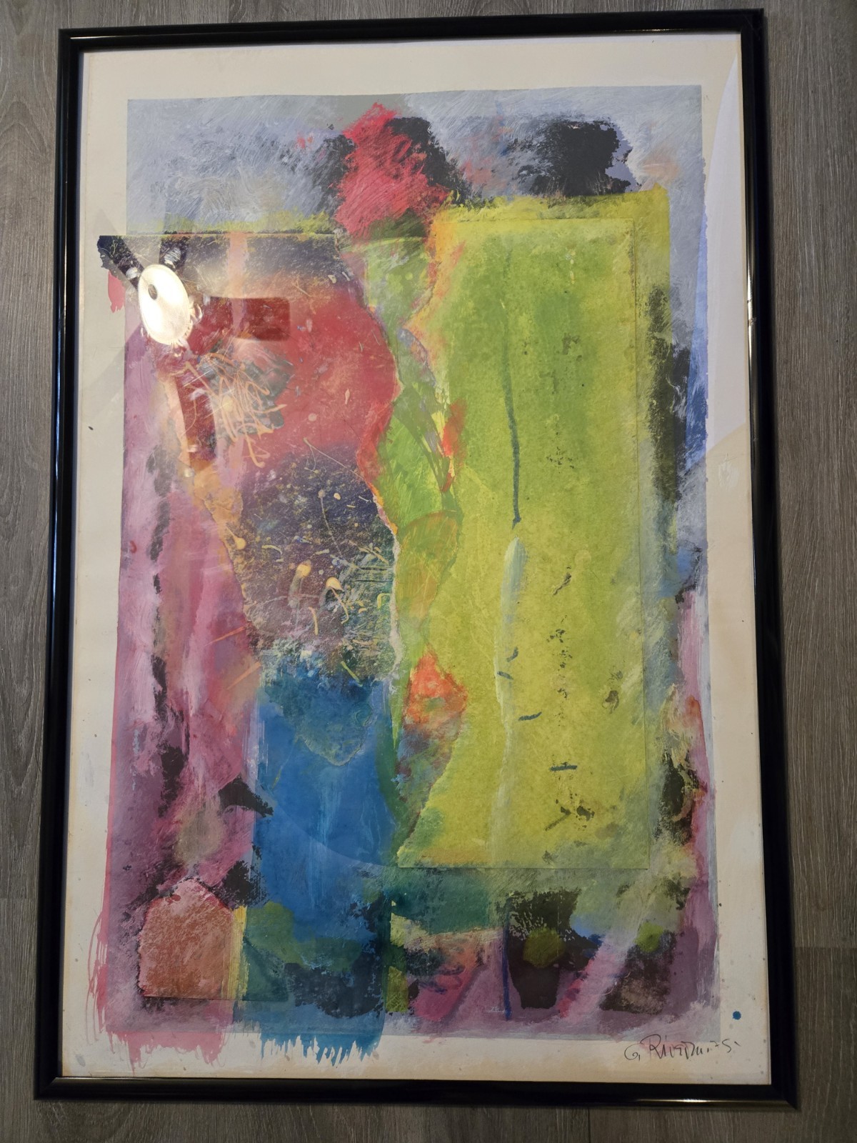 Gustavo Rivera, Circa 1975, original acrylic on paper. Prov.Jan StussyCollection