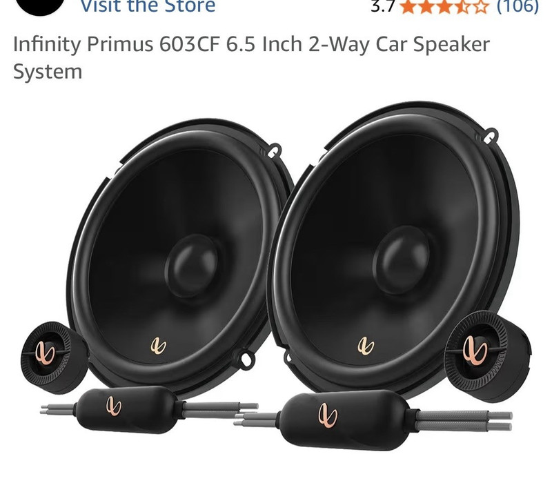 Infinity Primus 603CF 6.5 in 2-Way Car Speaker System 60W RMS