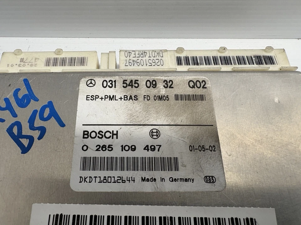 00-06 Módulo de control Mercedes W220 S55 AMG CL500 PML BAS ABS ESP 0315450932 OEM Foto 4 de 4