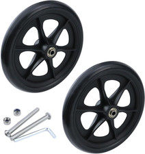 2 PCS Walker Wheels Replacement Drive Walker Replacement Parts Black 7.87" 1.97"