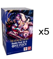  5x LOT ONE PIECE TCG OP-14: The Azure Sea  s Seven Double Pack Set Vol 9 Sealed
