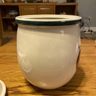 VINTAGE Red Apples Apple Print Canister Kitchen Storage Cookie Jar with Lid 10” — photo 7