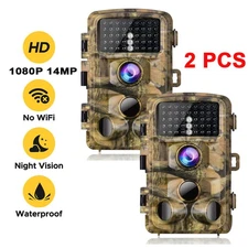 2X Campark 14MP Trail Camera 1080P Hunting Wildlife Game  Cam 3PIR Night Vision
