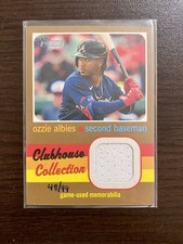2020 Topps Heritage Ozzie Albies Clubhouse Collection Relics Gold 48/99 #CCR-OA