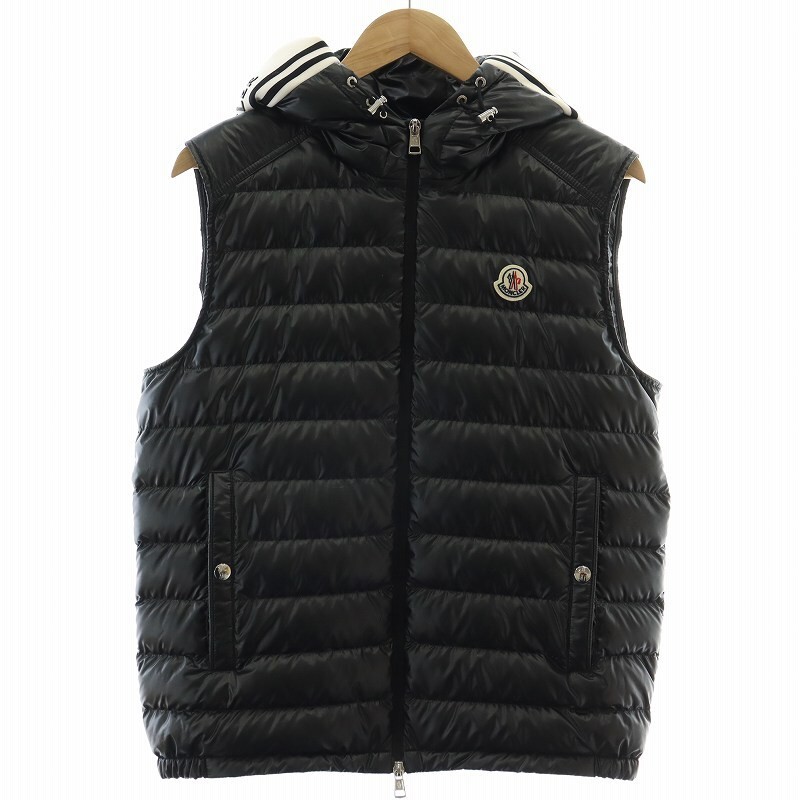 MONCLER 24SS CLAI GILET Down Vest Hoodie Hood Logo Line Patch J10911A00057 1 M N