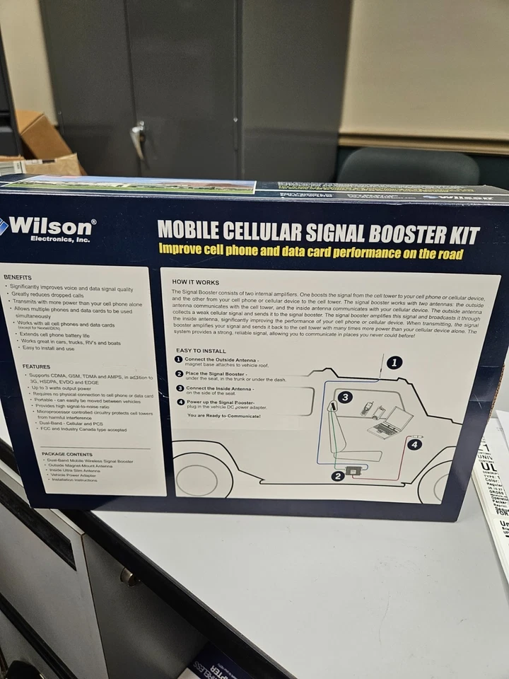 Kit amplificador de señal celular inalámbrico Wilson Mobile modelo 801212 - nuevo en caja Foto 2 de 3