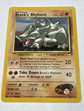 Pokemon Gym Heroes Rare Brock's Rhyhorn 22/132 - Near Mint (NM) on eBay