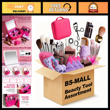 Professional Makeup Brush Set with Bag, Sponge  Hair Ties - Beauty Tools for Tr