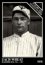 Zack Wheat 1991 Conlon Collection TSN Card #164 Brooklyn Dodgers