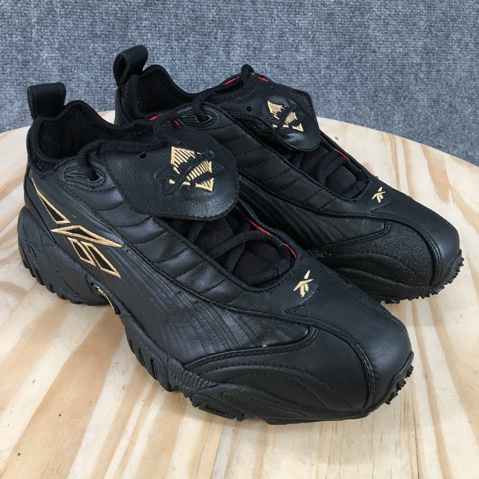 Reebok Shoes Men 7 Answer III Sneaker Black Lace Up Low Top Comfort Athletic NEW