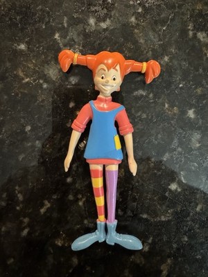 VINTAGE 1997 PIPPI LONGSTOCKING MOVIE PROMO FIGURE ANIMATED FILM VHS TOY DOLL