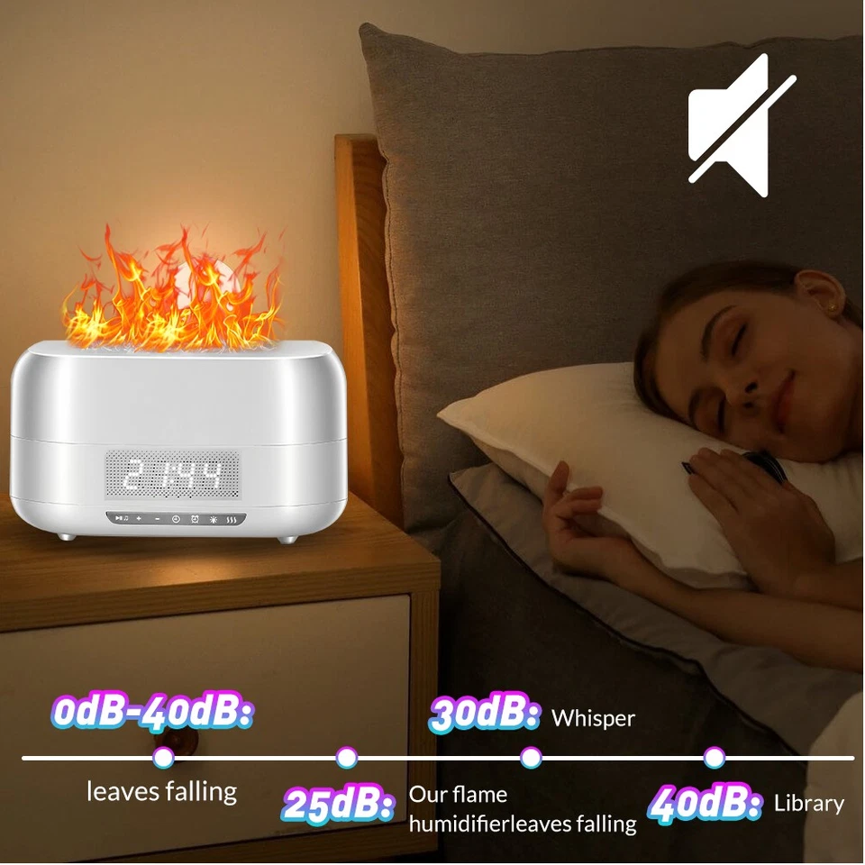 Ultrasonic Essential Oil Aroma Diffuser Humidifier Bluetooth Speaker Alarm Clock - Image 4 of 4