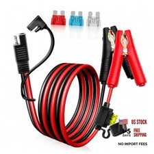 SAE Battery Alligator Clips Wire Harness 10AWG, 12V Alligator Clips with 10FT