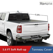 5.6 Ft Soft Roll-up Tonneau Cover For 2009- 2026 Dodge Ram 1500 Truck Bed Cover