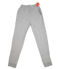 Hanes Sweatpants Mens Small Gray Originals Jersey Jogger Cuffed Pockets