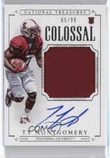 2015 National Treasures College Colossal Signatures 65/99 Ty Montgomery Auto s6i
